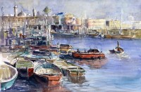 Momin Waseem, 14 x 21 Inch, Water Color on Paper, Seascape Painting, AC-MW-013